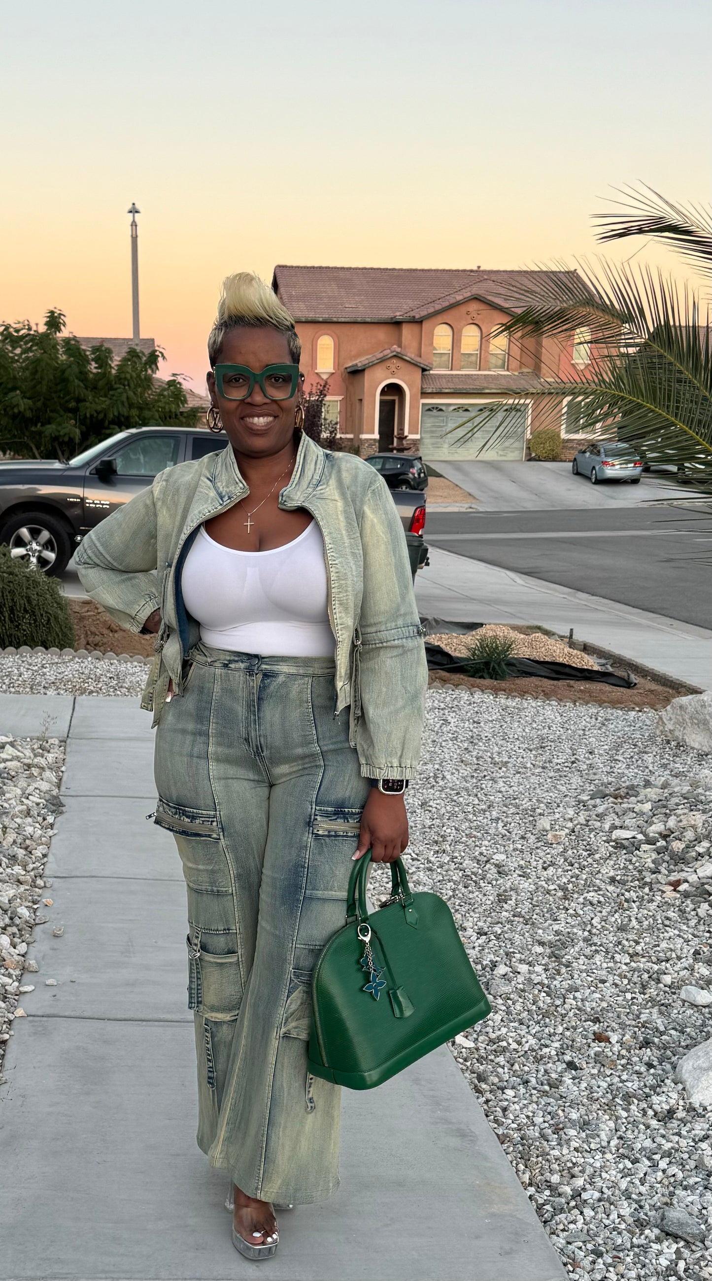 Denim Jacket Pants Set