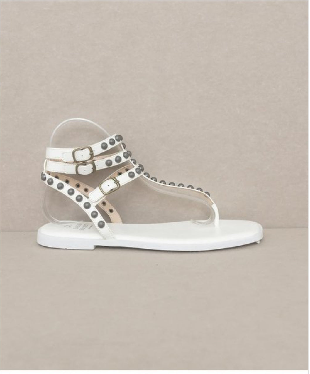 Strappy Studded Gladiator Thong Sandal