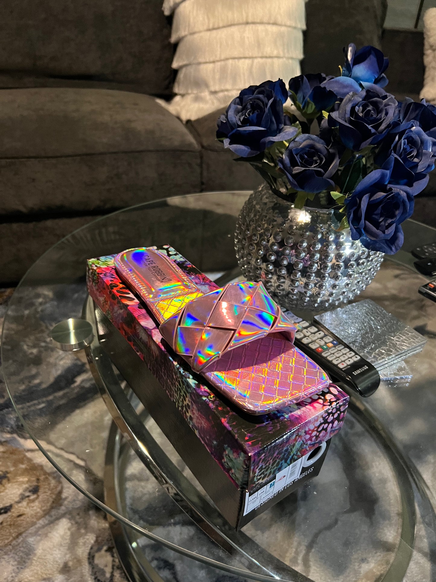 Metallic Weave Sandal