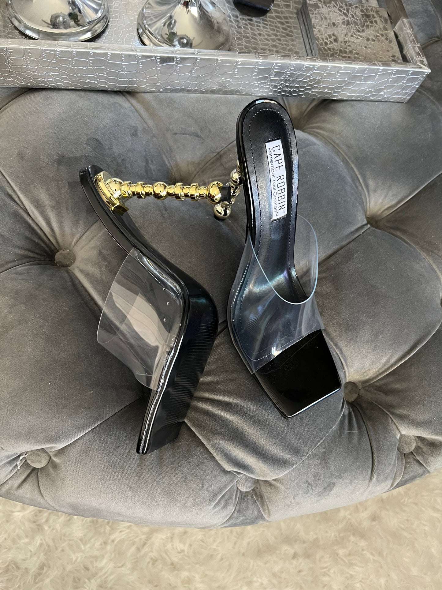 Black Clear Heels