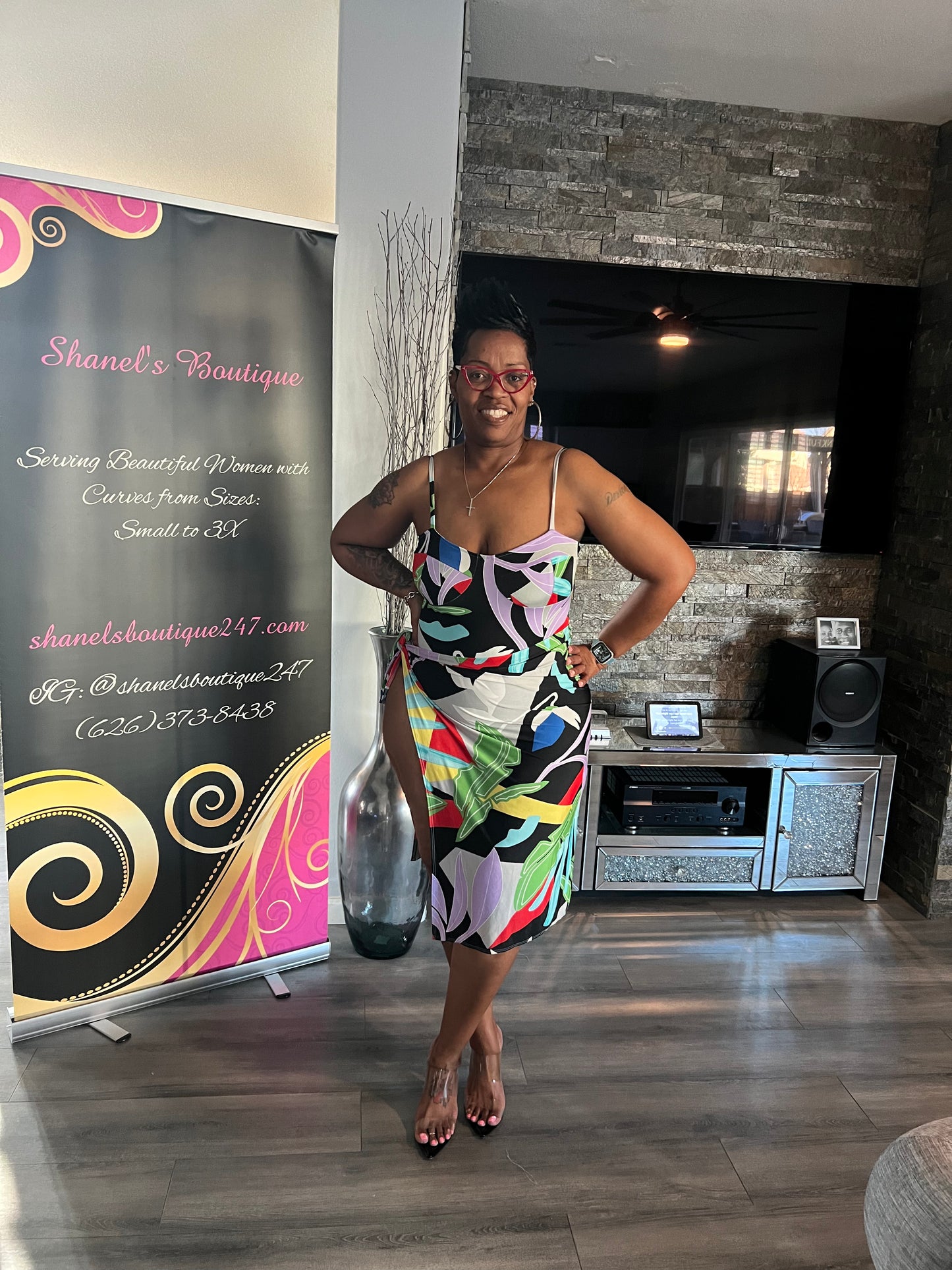 Black Multi 2pc Swimsuit