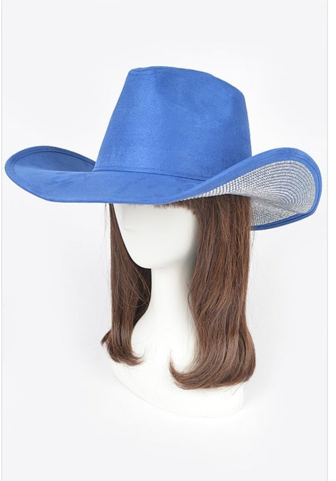Faux Wool Rhinestone Cowboy Hat