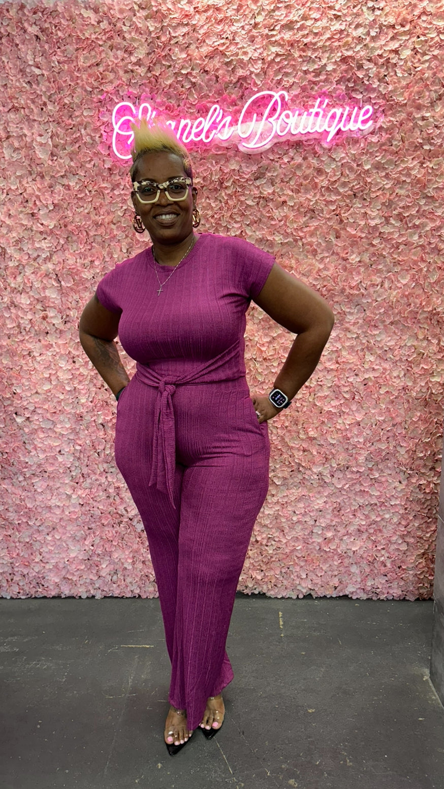 Magenta 2Pc Pants Set