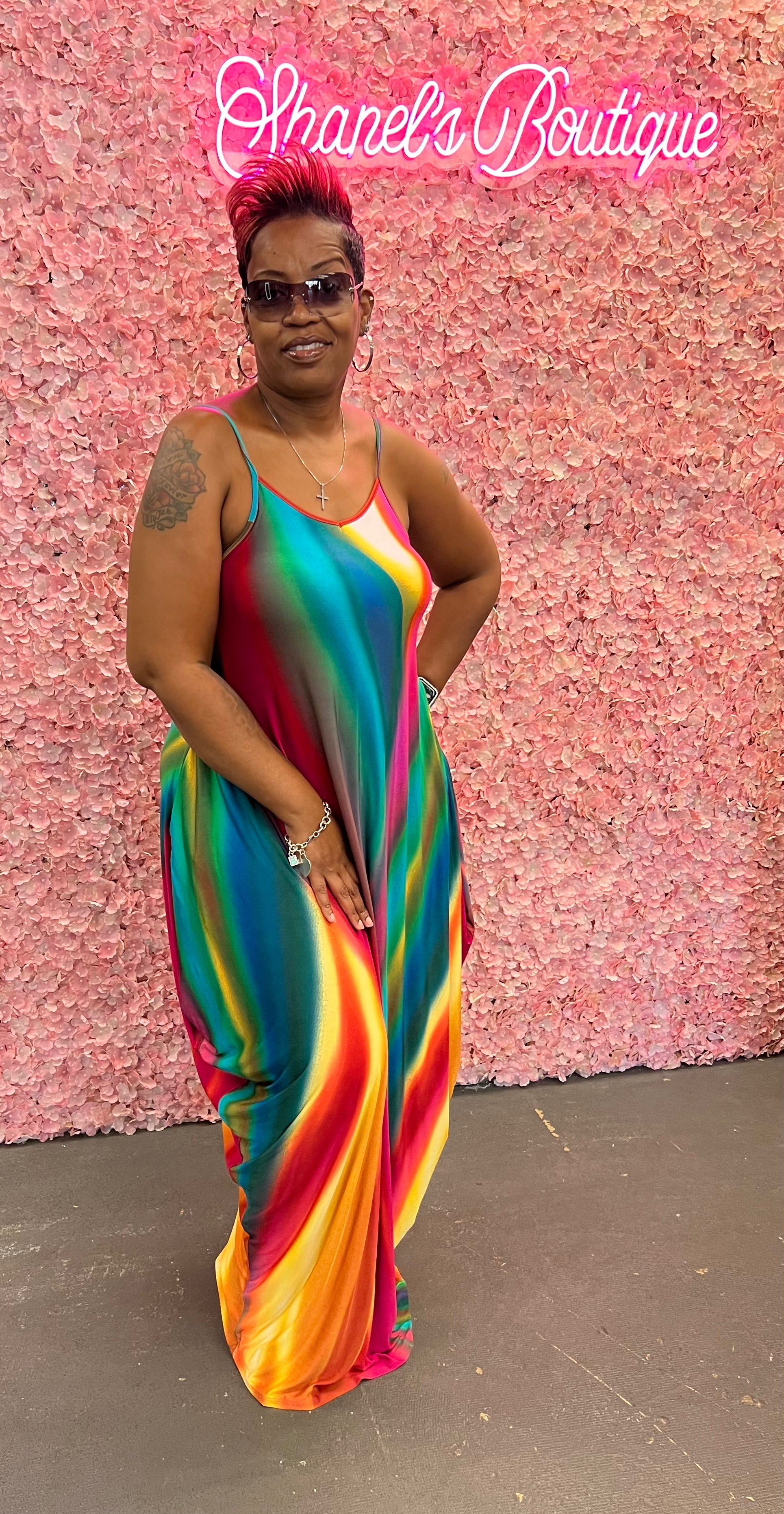 cozy maxi dress Cravat Tie-dye Linen Cozy Maxi Dress