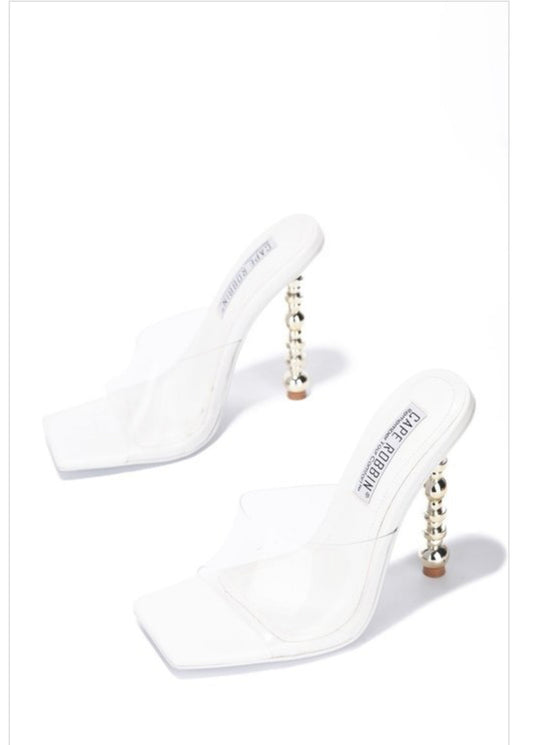 White Clear Sandals